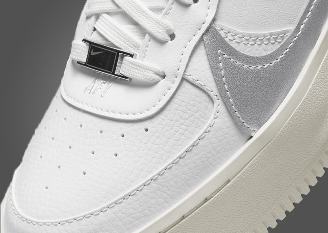 (WMNS) Nike Air Force 1 PLT.AF.ORM LV8 'White Metallic Silver' DX3199-100 US 10½