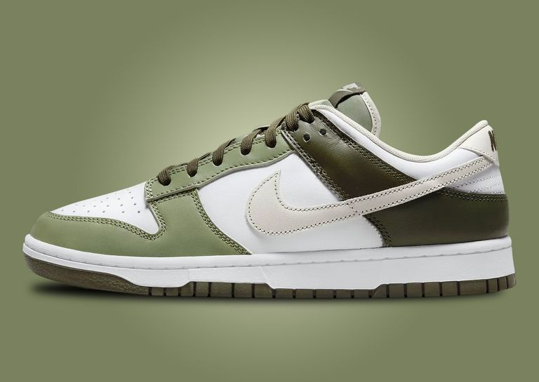 Earthy Shades Grace the Nike Dunk Low White Oil Green Cargo Khaki