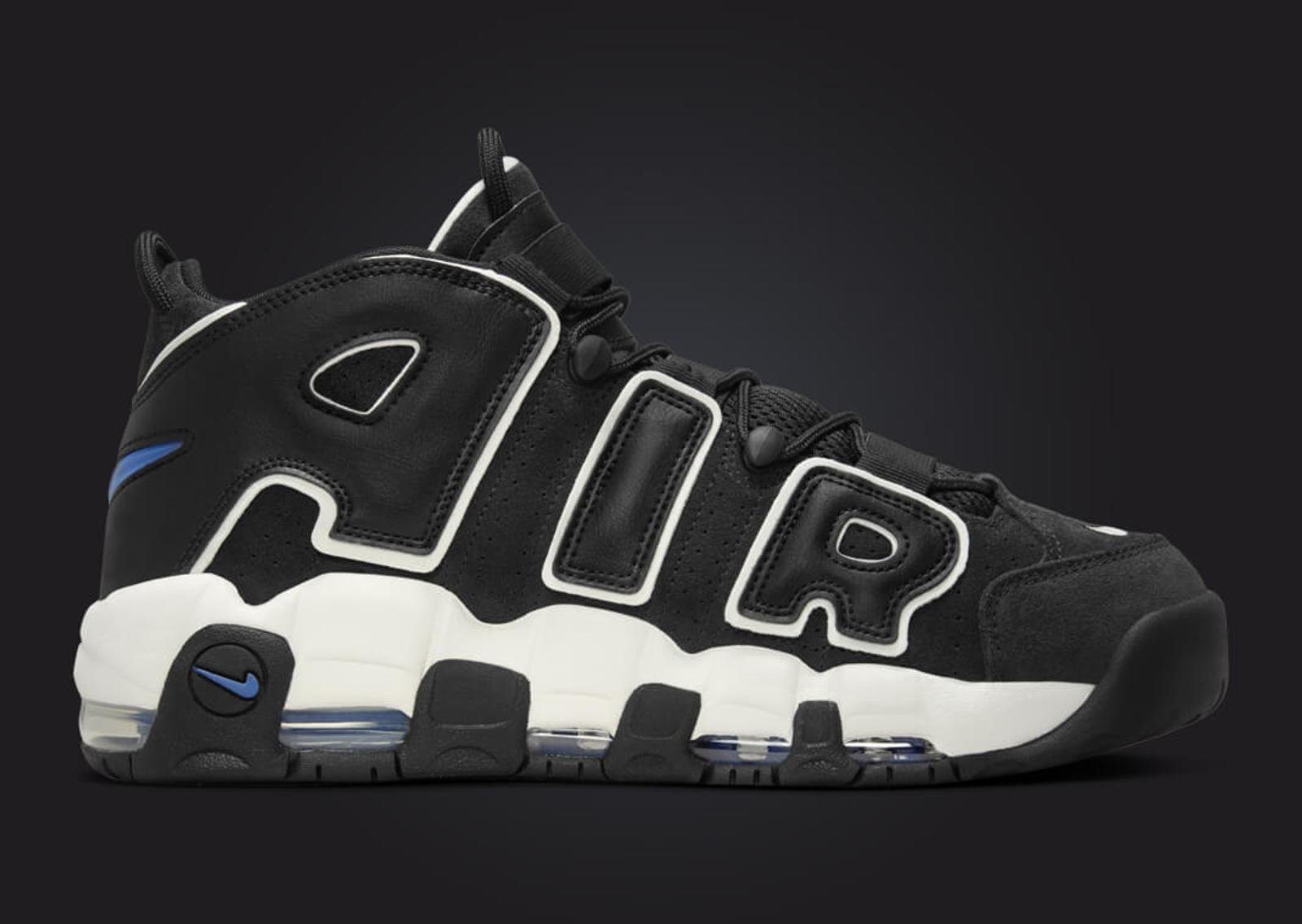 Nike Air More Uptempo Black Star Blue Medial