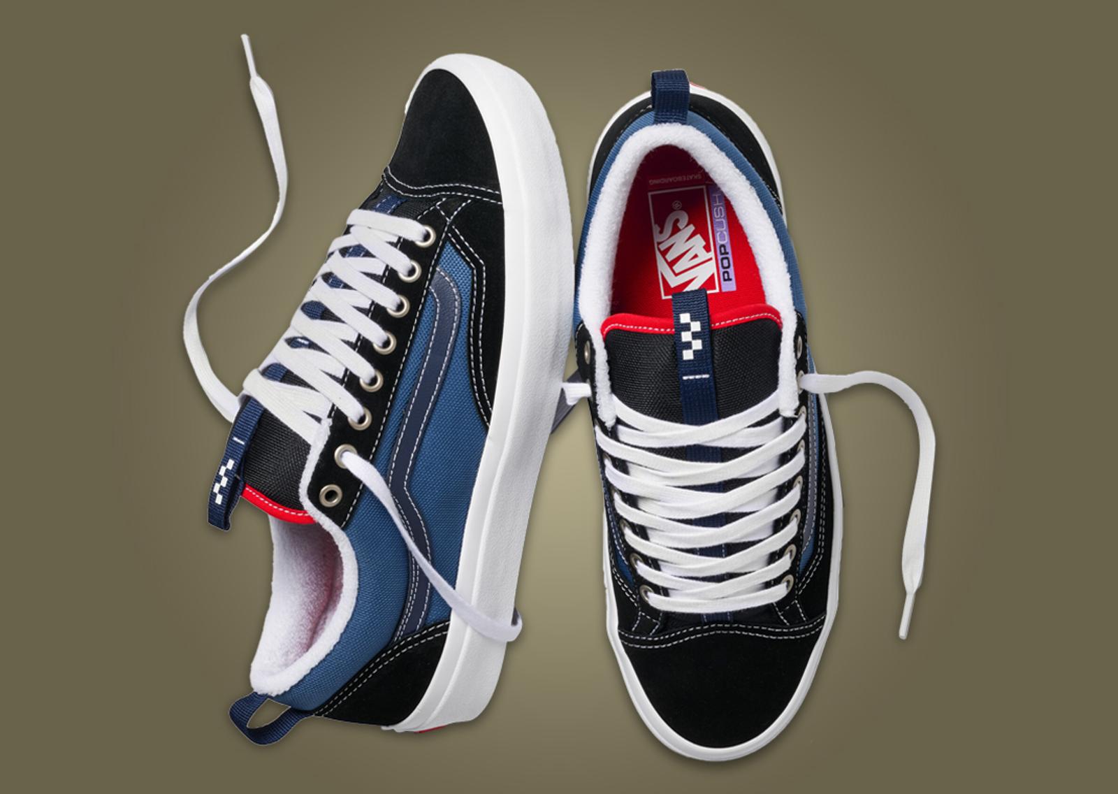 Vans Skate Old Skool 36+ Navy Red Lateral