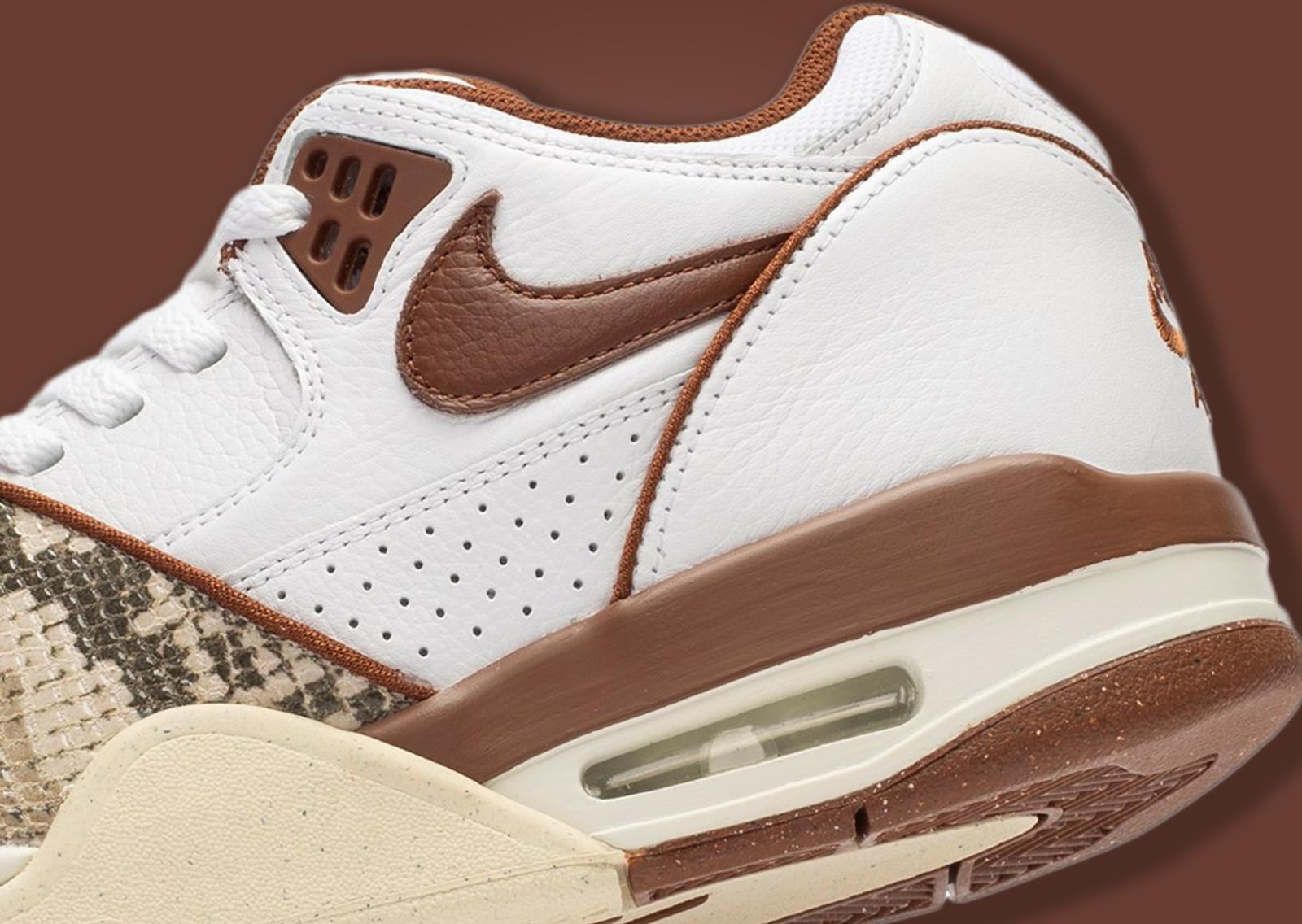 Stussy x Nike Air Flight 89 Low SP White Pecan Heel Detail