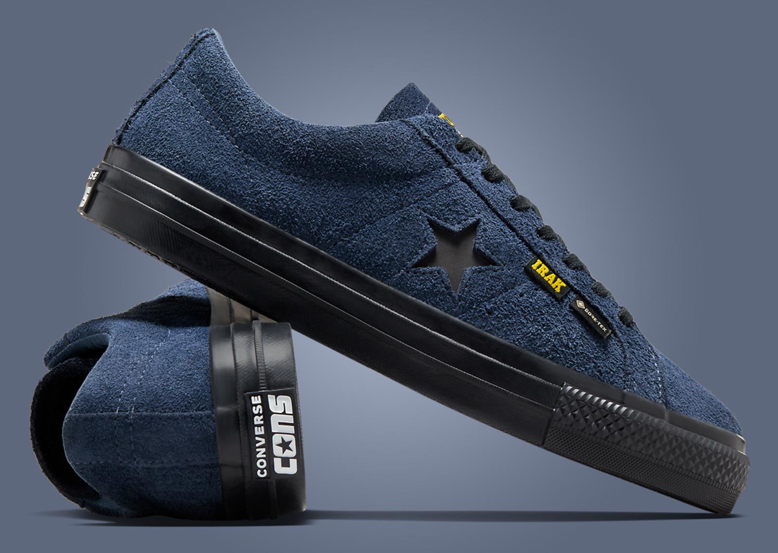 IRAK x Converse One Star Ox GTX Navy Heel and Lateral