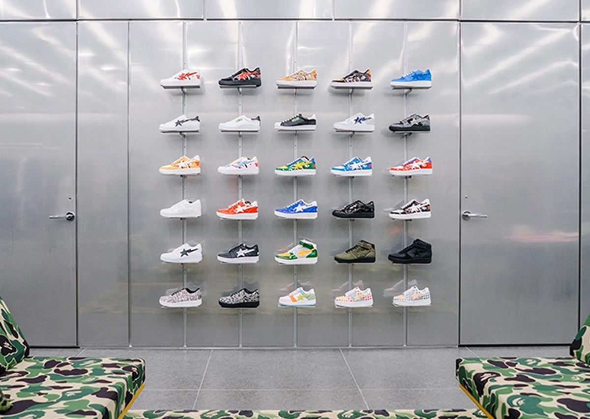 BAPE Store With A Selection Of BAPE Footwear
