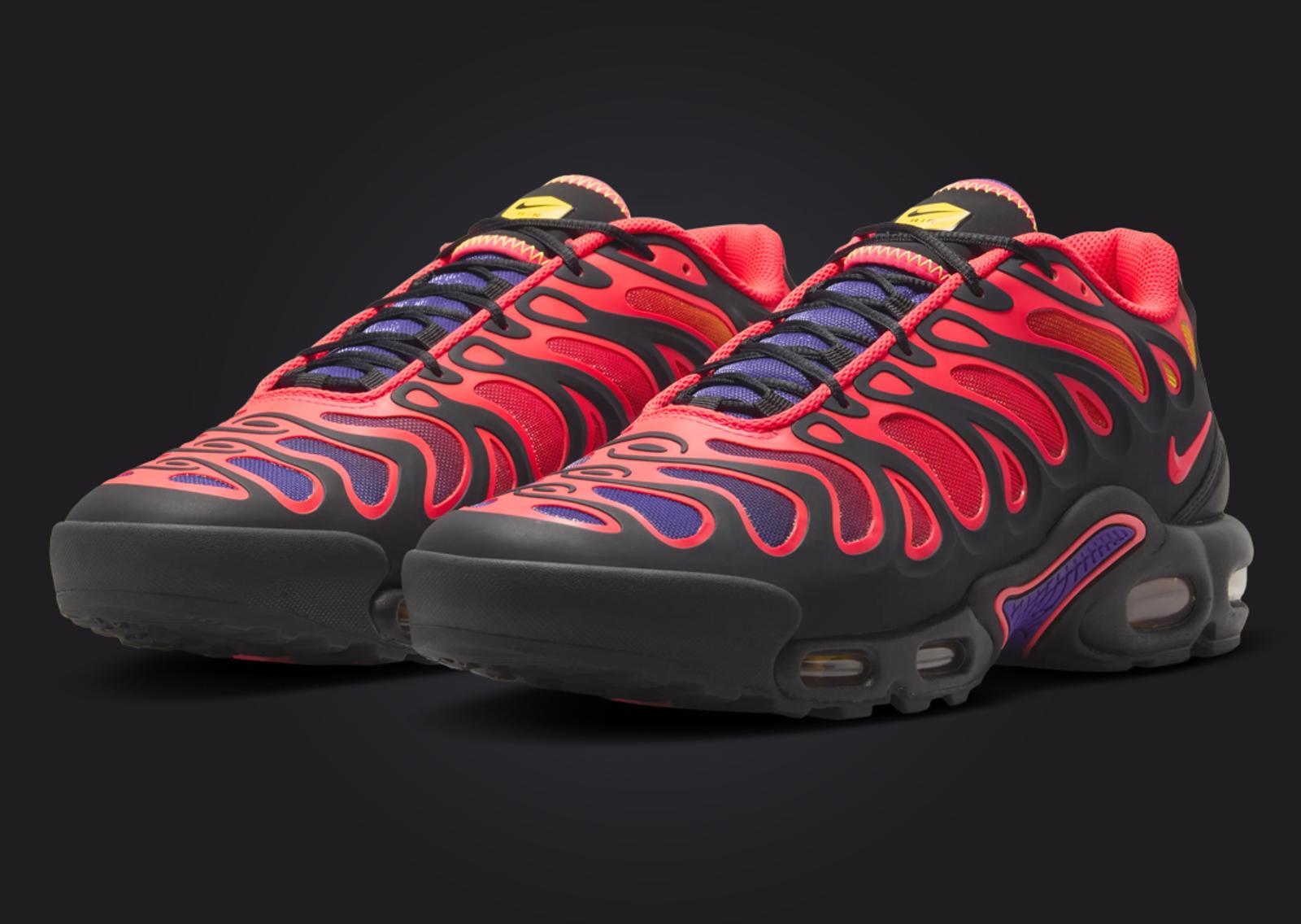 Nike Air Max Plus Drift Black Bright Crimson Angle