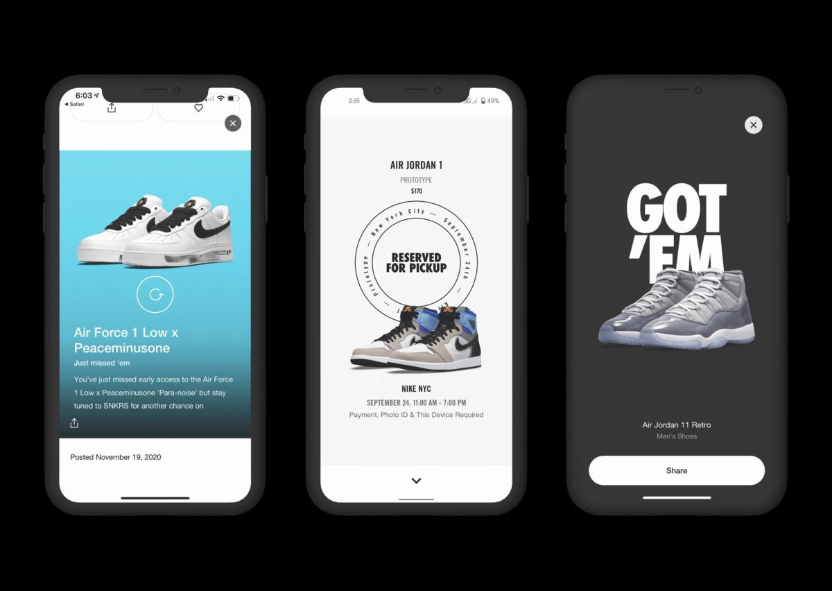 Nike SNKRS releases 