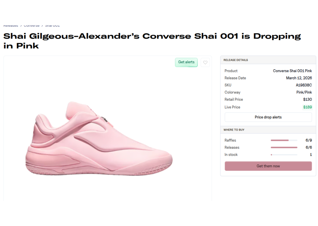 Where to Buy the Converse Shai 001 Blush