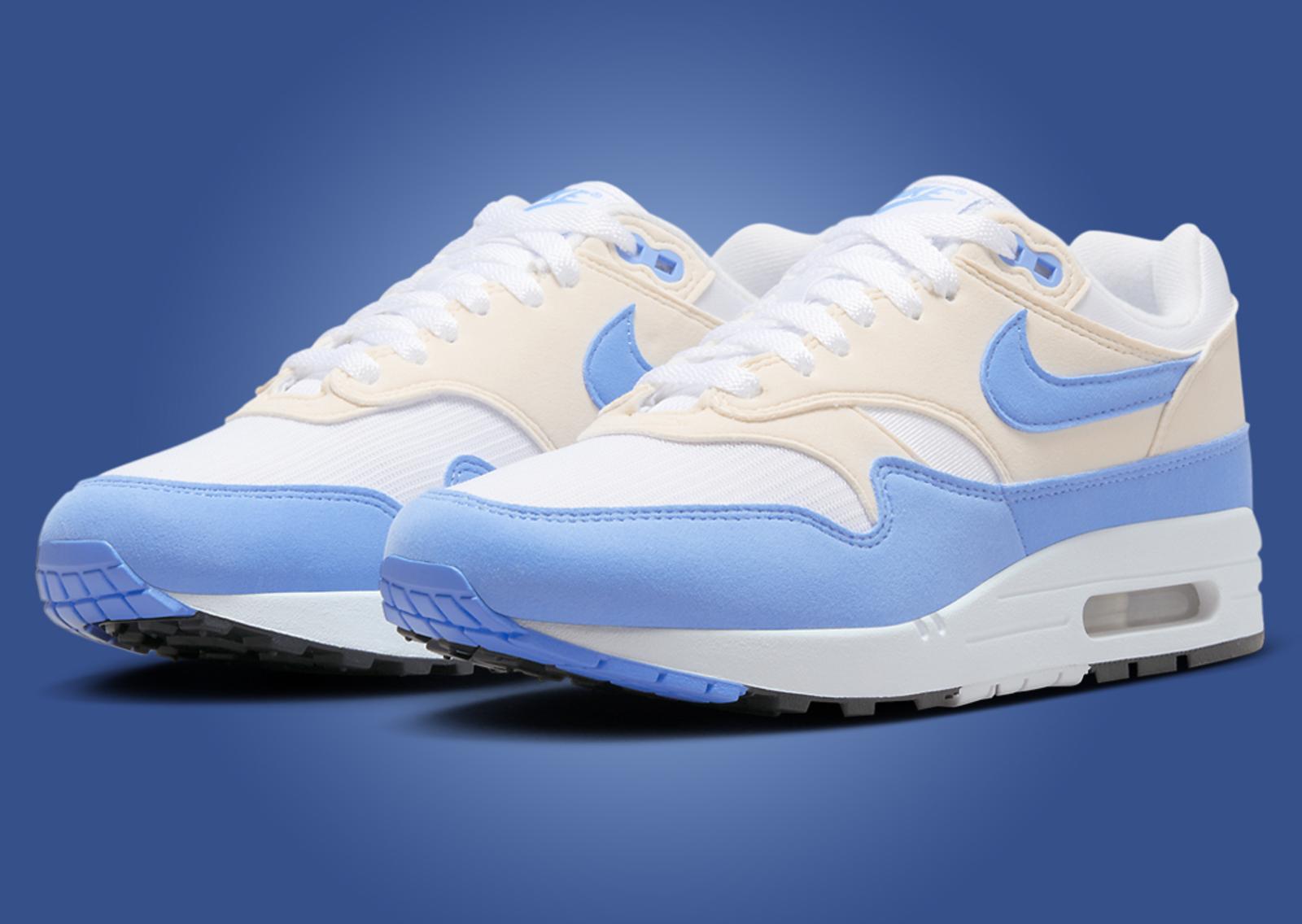 Nike Air Max 1 White Royal Pulse (W) Angle