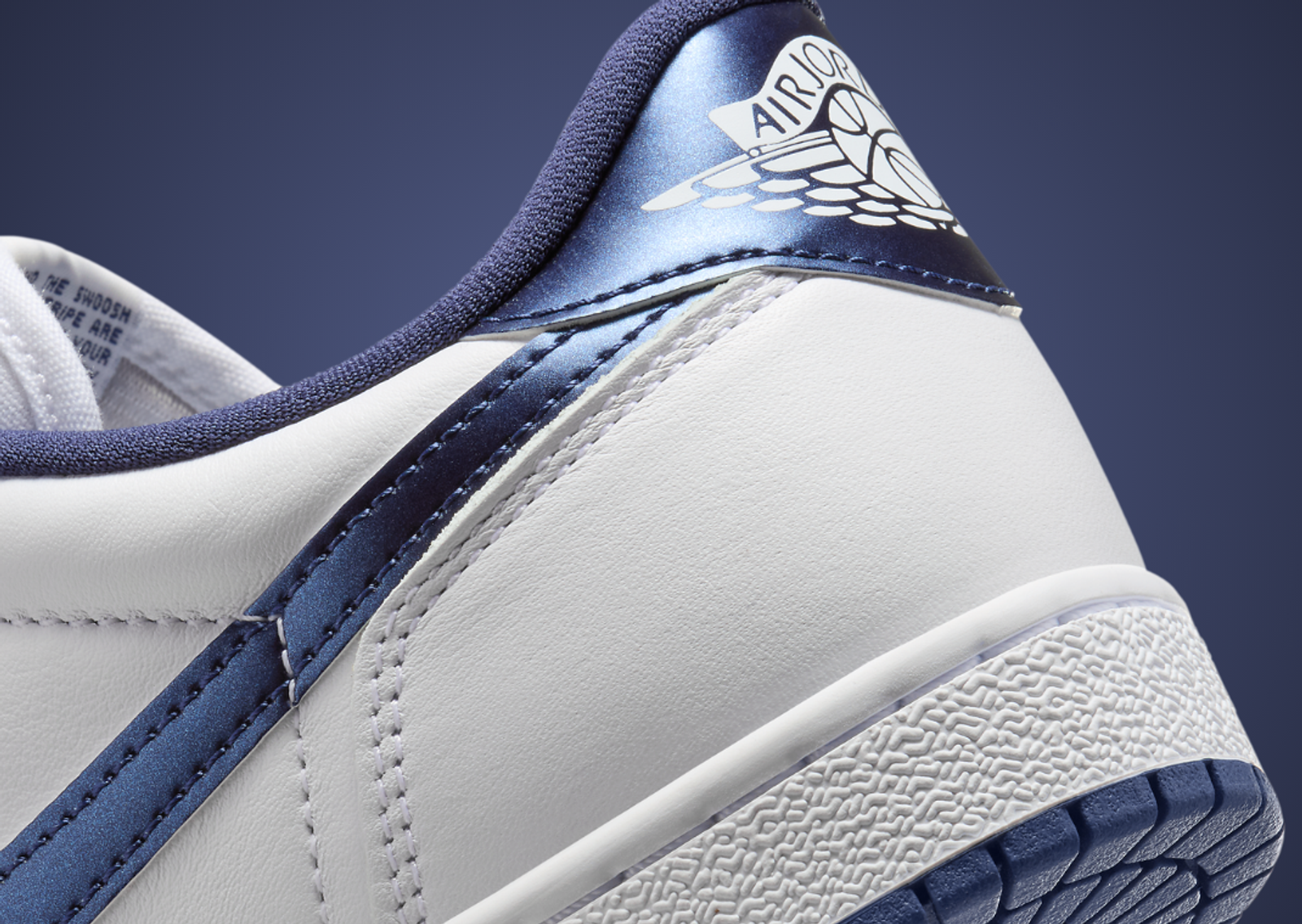 Air Jordan 1 Low 85 Metallic Navy Heel Detail