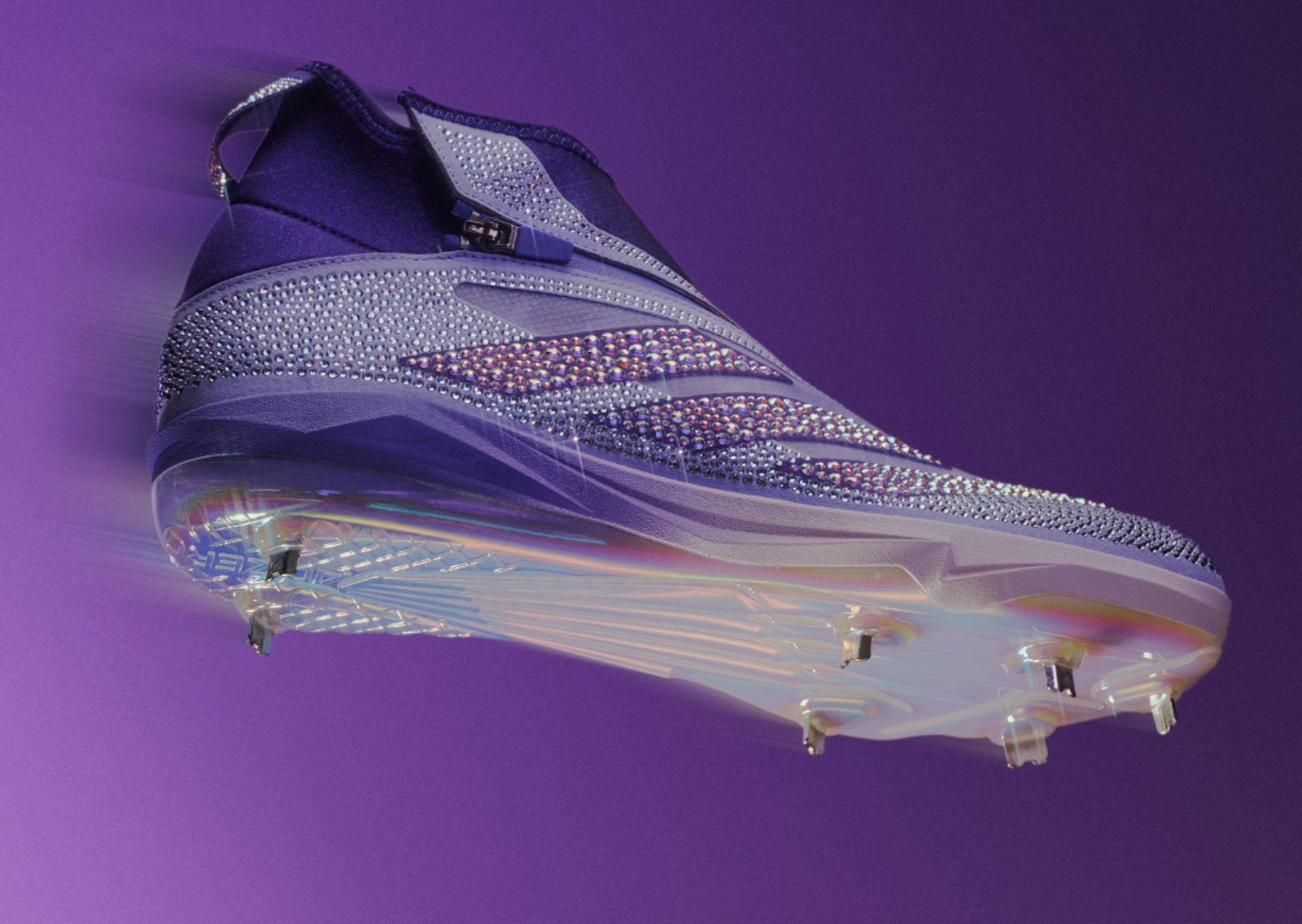 Swarovski x adidas Adizero Impact+ Light Purple Lateral