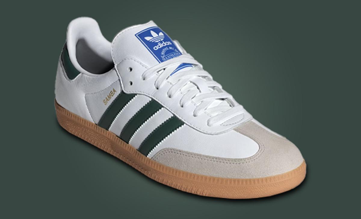 The adidas Samba OG Cloud White Collegiate Green Releases March 2024