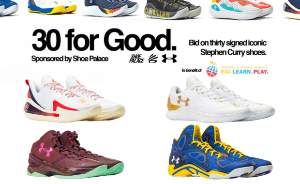 Steph Curry is Auctioning 30 Signed Under Armour Curry Sneakers for Charity on eBay