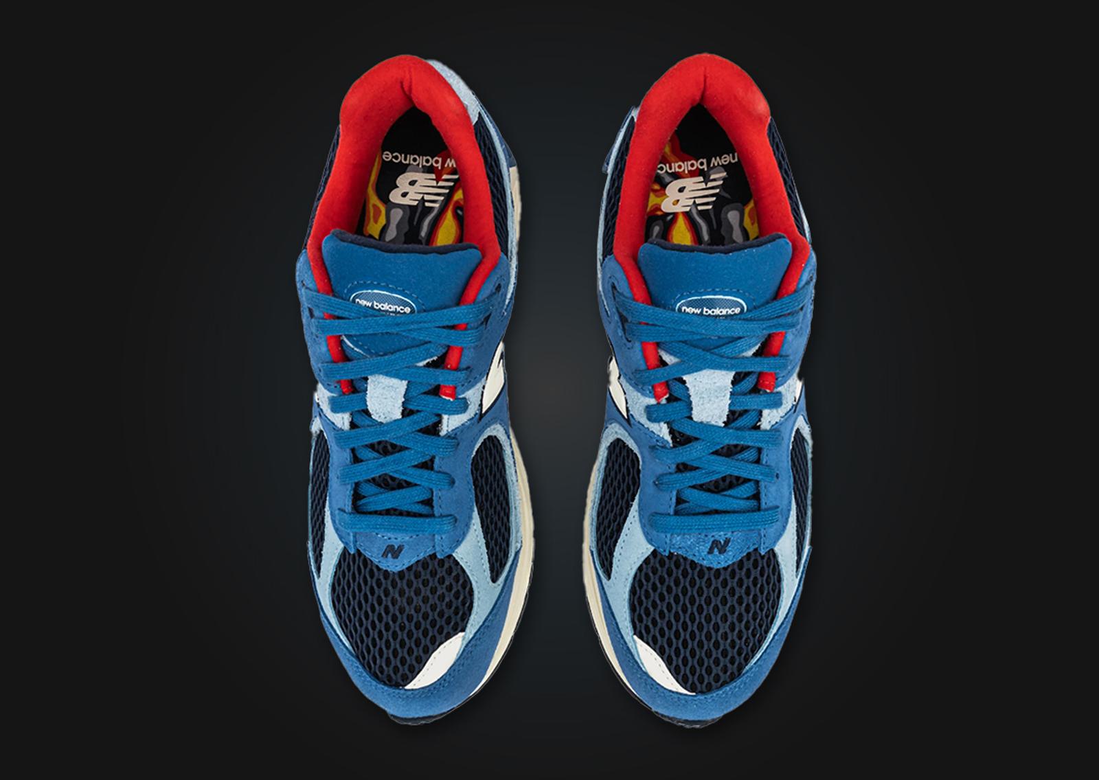 Shoe Palace x New Balance 2002R Volcanic Blue Red Top