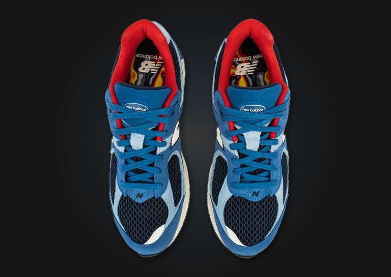 Shoe Palace x New Balance 2002R Volcanic Blue Red Top