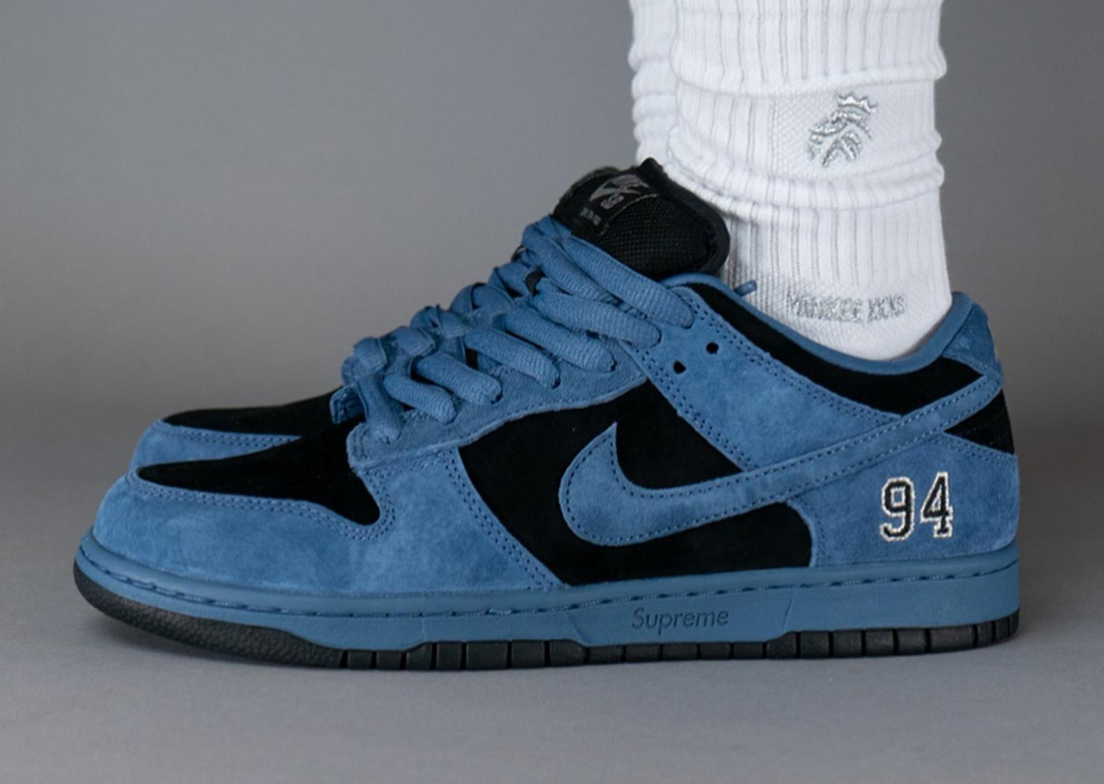 Supreme x Nike SB Dunk Low Ocean Fog Lateral