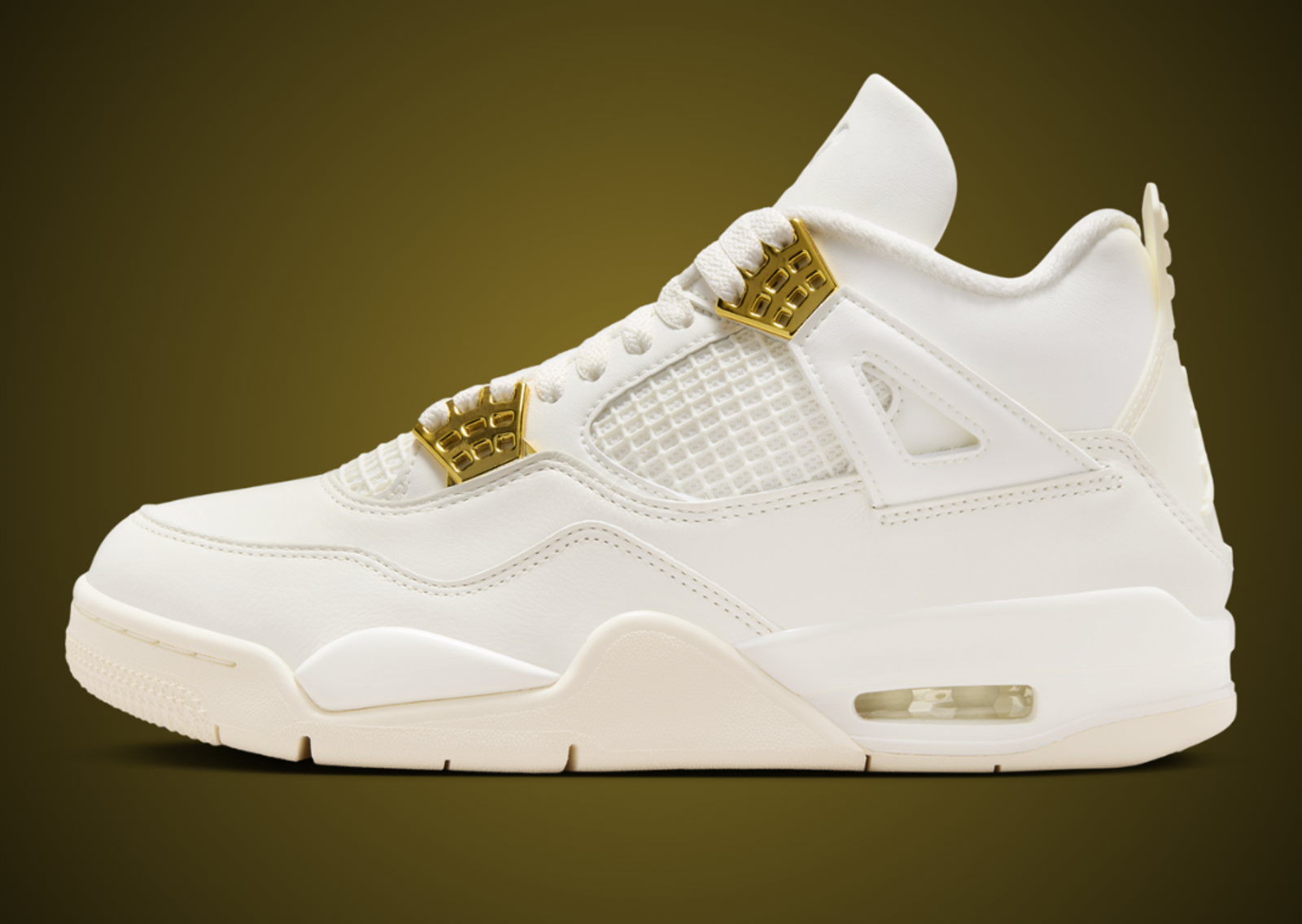 Air Jordan 4 Retro Metallic Gold (W) Lateral