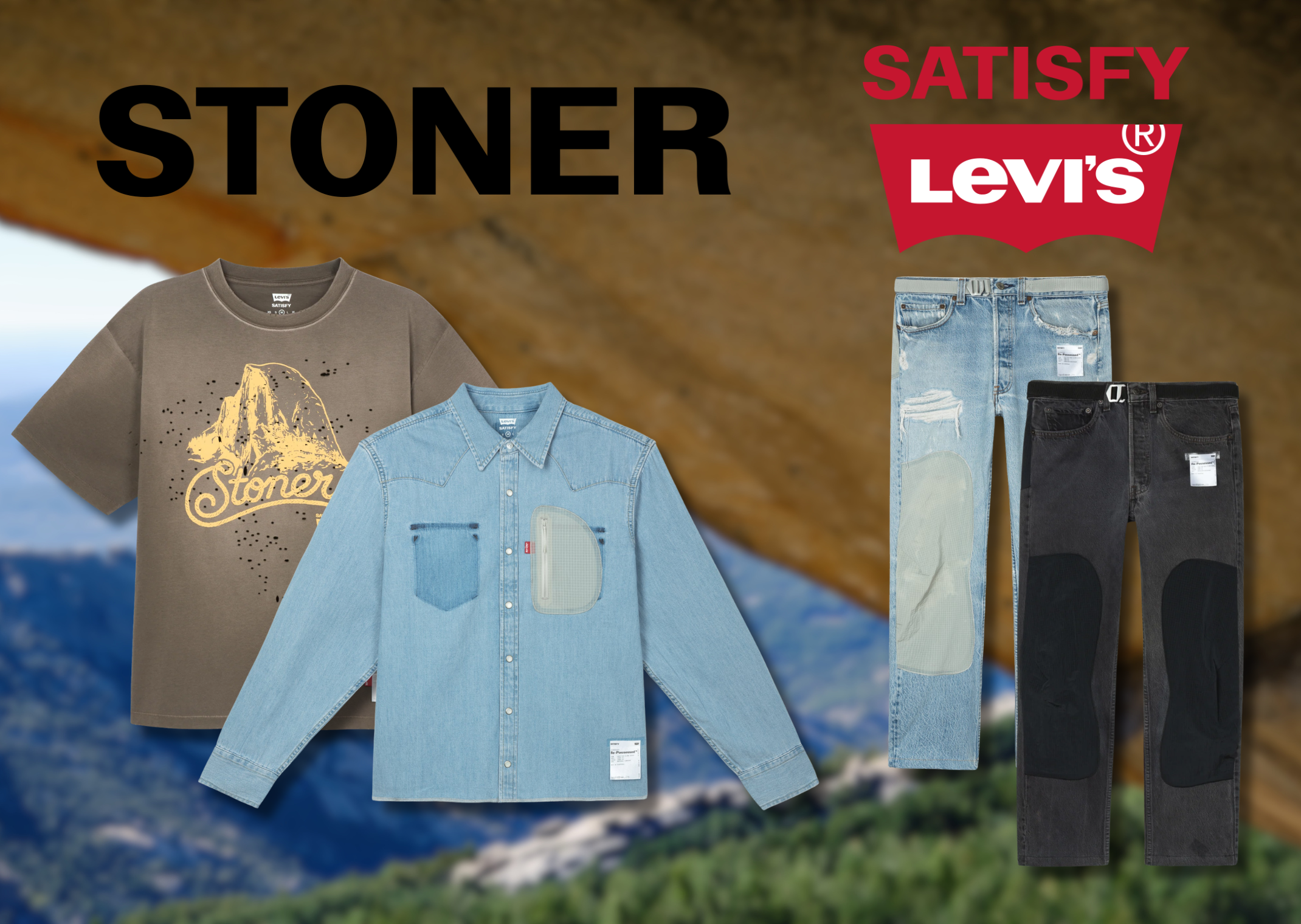 即完 激レア satisfy running × levi's stoner Stoner Satisfaction: SATISFY's Latest Collab Is a Collection of
