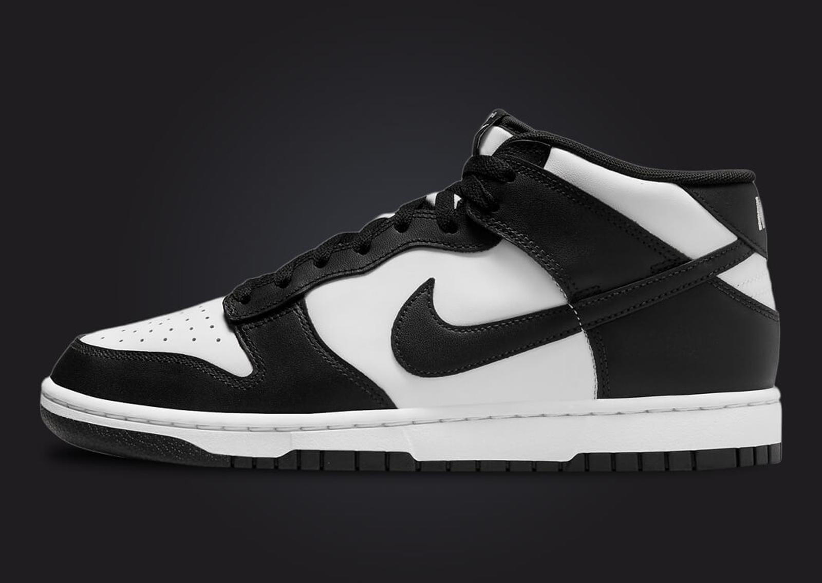 Nike Dunk Mid Leather Panda Lateral