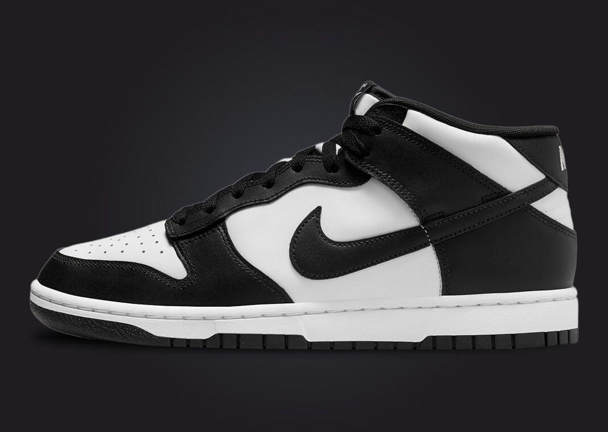 The Nike Dunk Mid Leather Panda Releases December 2023