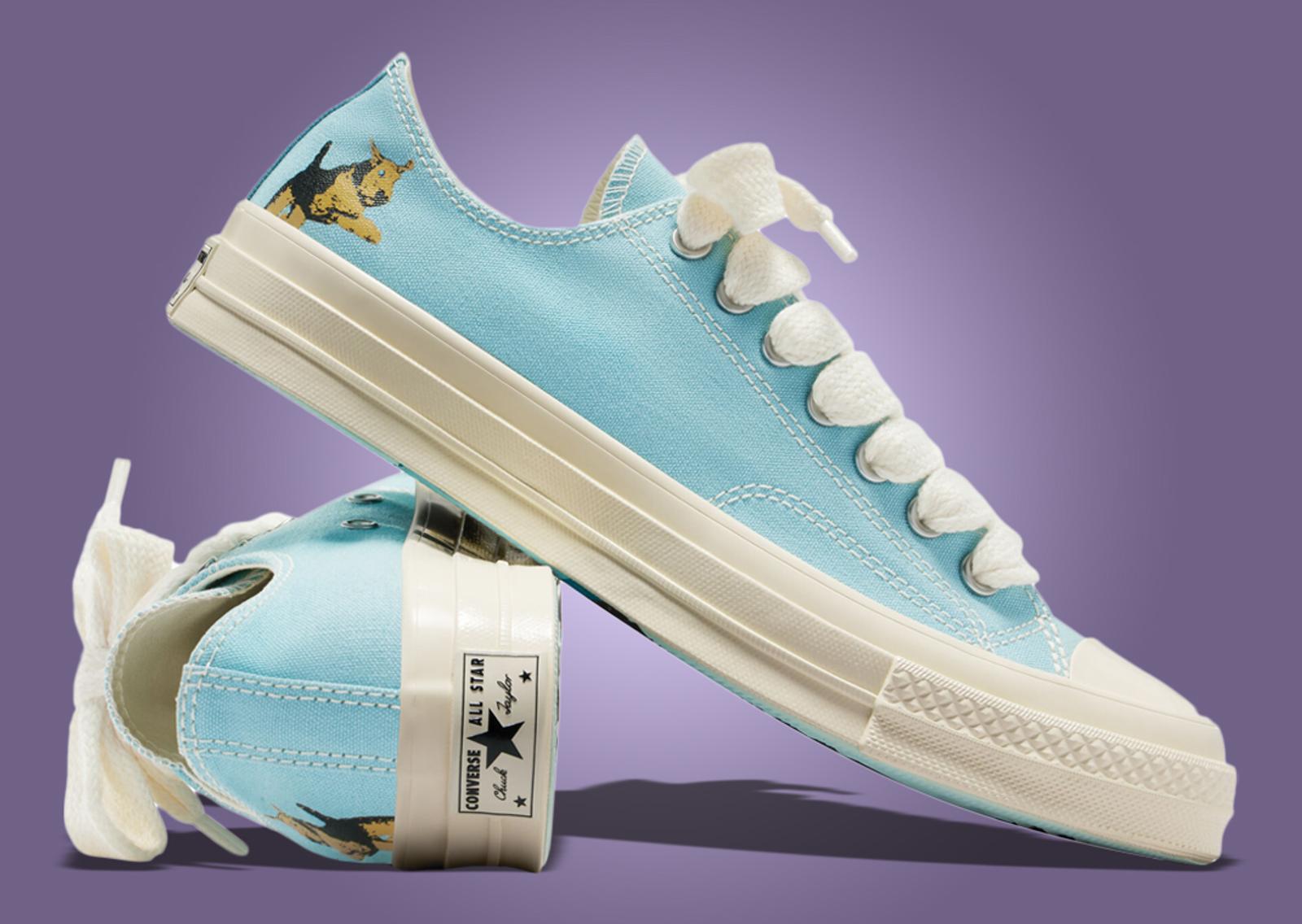 Golf le FLEUR* x Converse Chuck 70 Ox Darryl Milky Blue Lateral