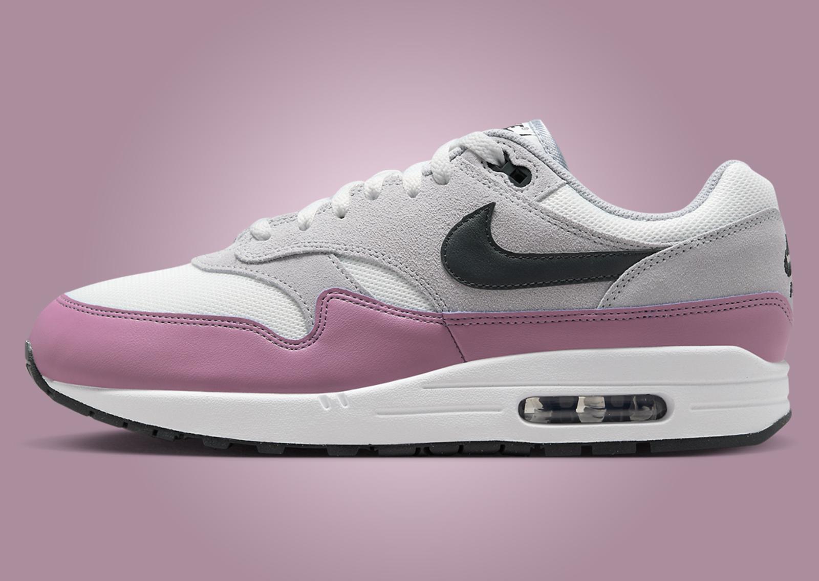 Nike Air Max 1 Summit White Wolf Grey Pink Lateral