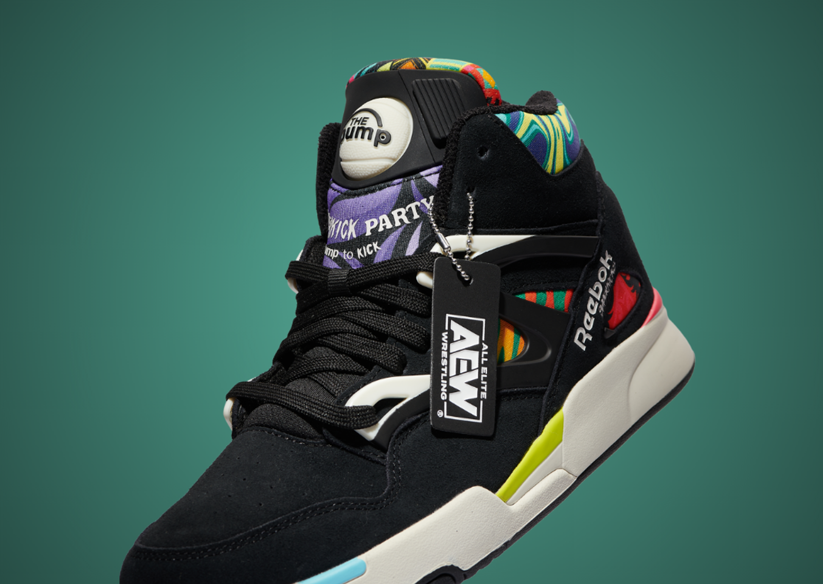 AEW x The Young Bucks x Reebok Pump Omni II Superkicks Detail