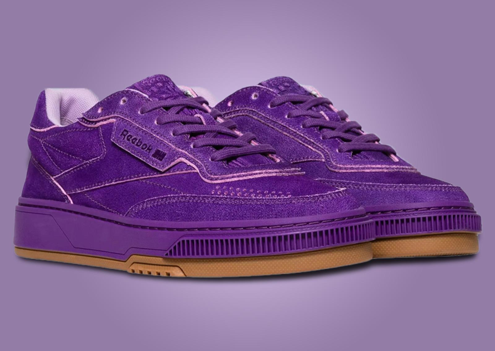 Reebok Club C LTD Grape Edge Suede Angle