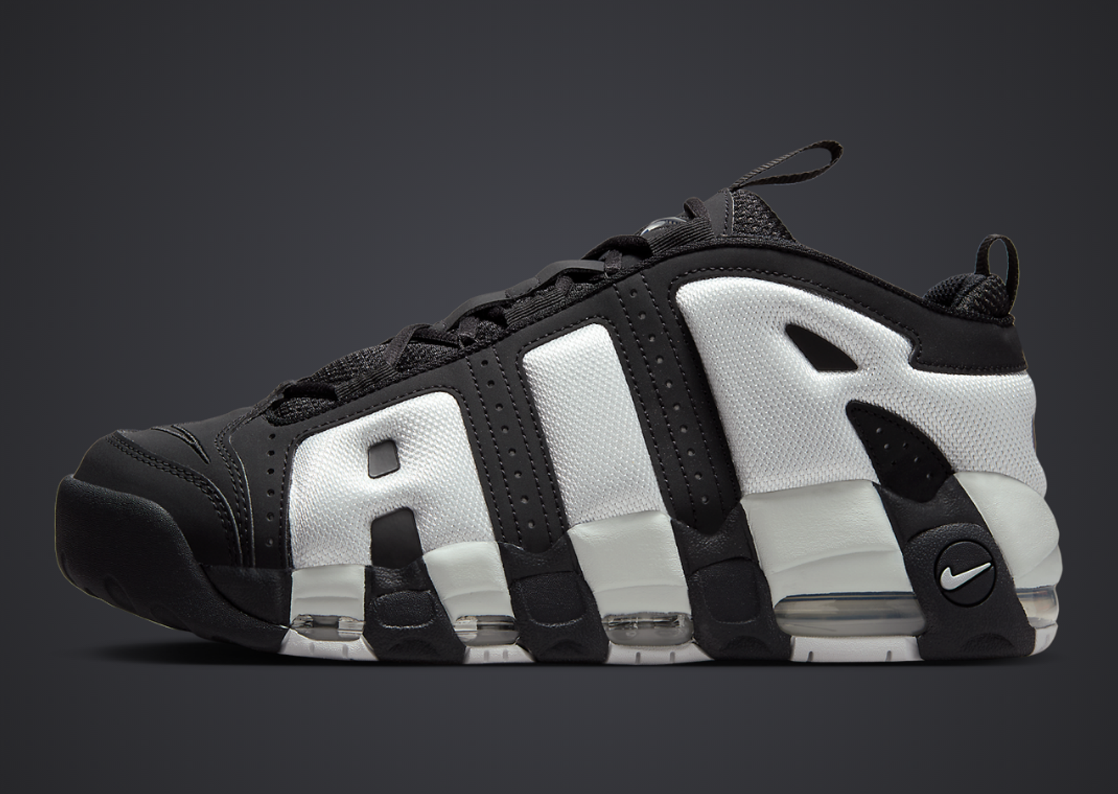 Nike Air More Uptempo Low Black Photon Dust Lateral