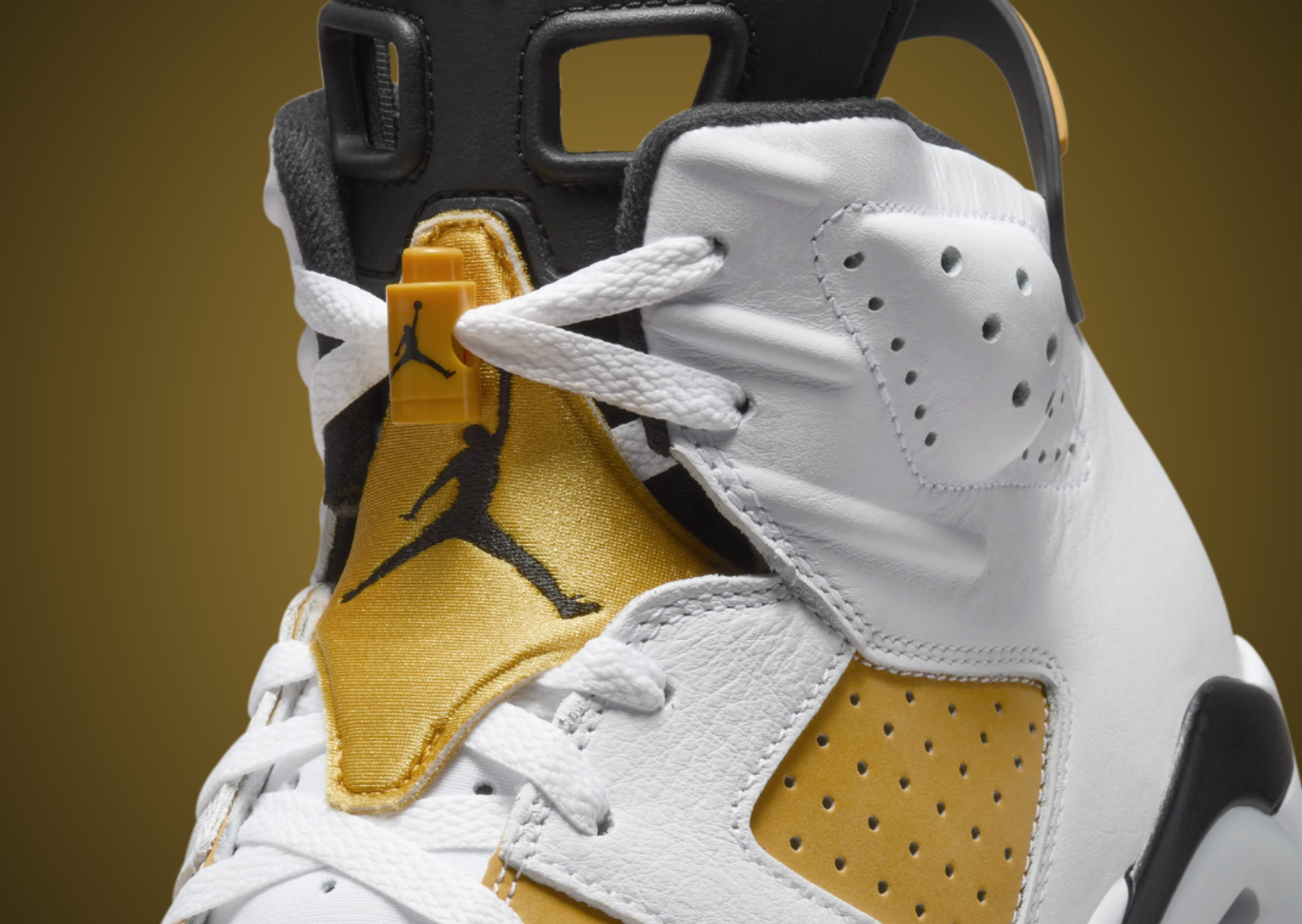 Air Jordan 6 Retro Yellow Ochre Tongue Detail