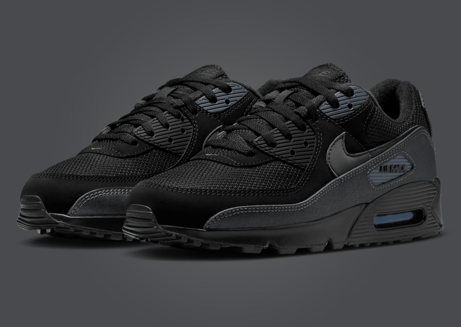 Nike Air Max 90 3M Swoosh Black Angle