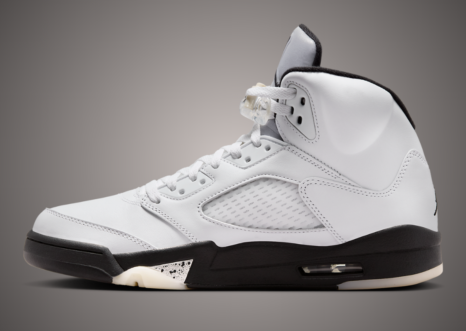 Air Jordan 5 Retro White Metallic Black Medial Right