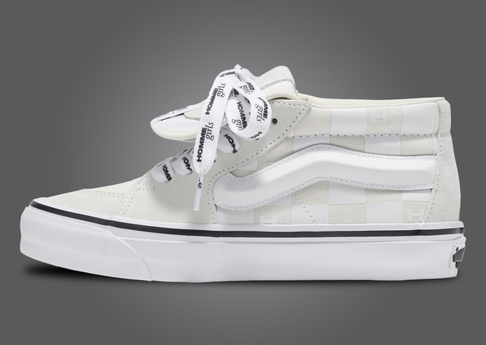 HommeGirls x Vans OTW Sk8-Mid 83 White Lateral