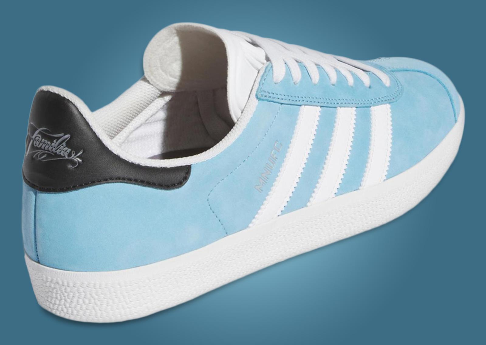 Familia x MNUFC x adidas Gazelle Adv Heel Angle