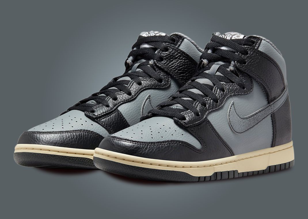 grey and black dunks