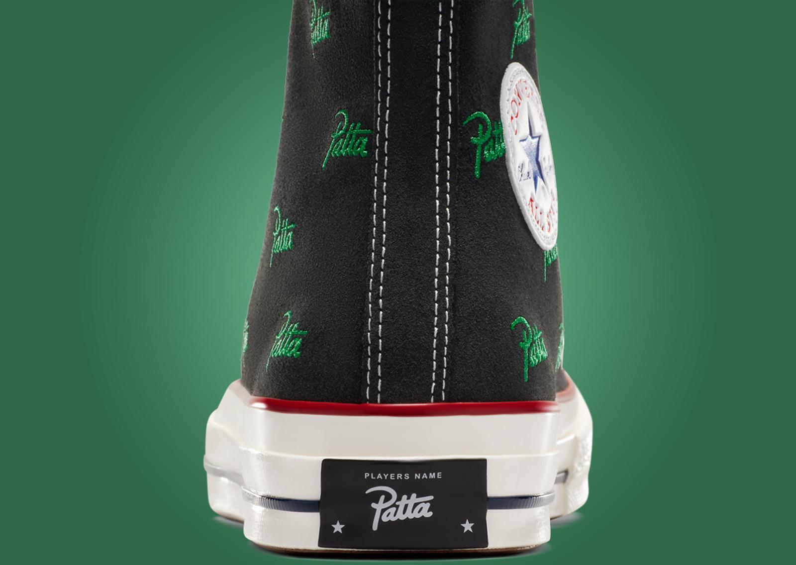 Patta x Converse Chuck Taylor 70 Black Jolly Green Heel