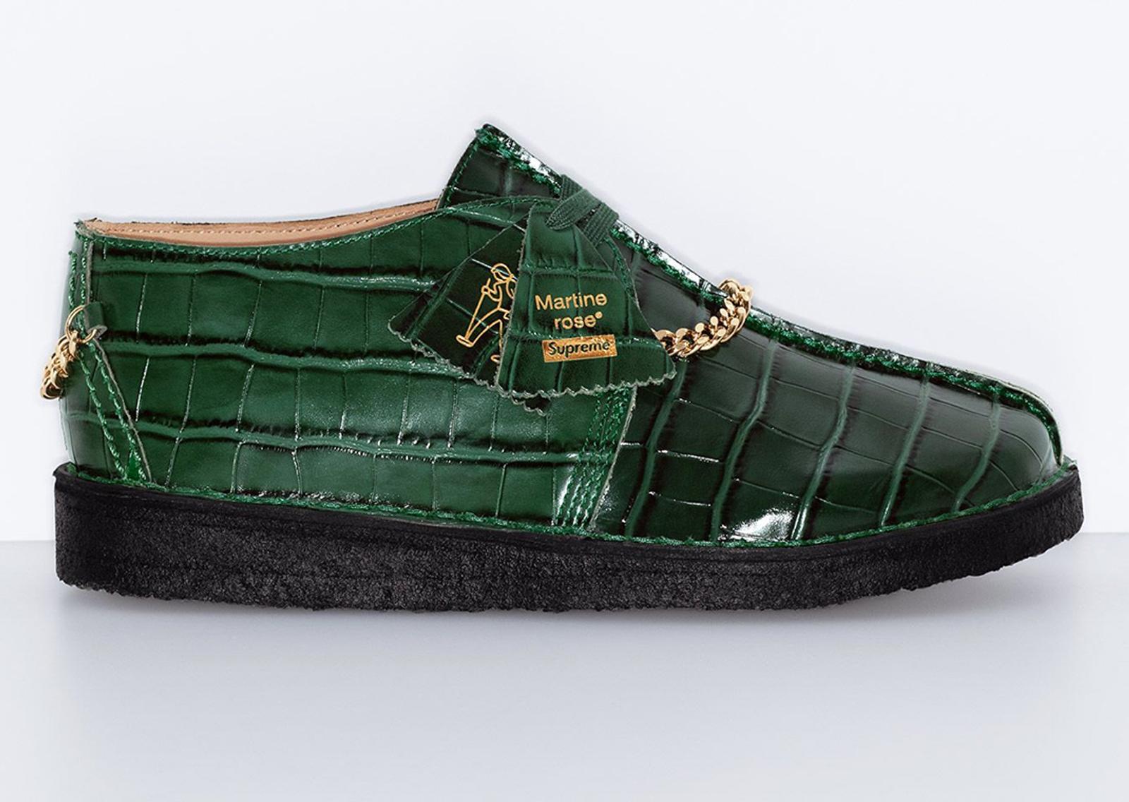 Martine Rose x Supreme x Clarks Originals Desert Trek Green Lateral