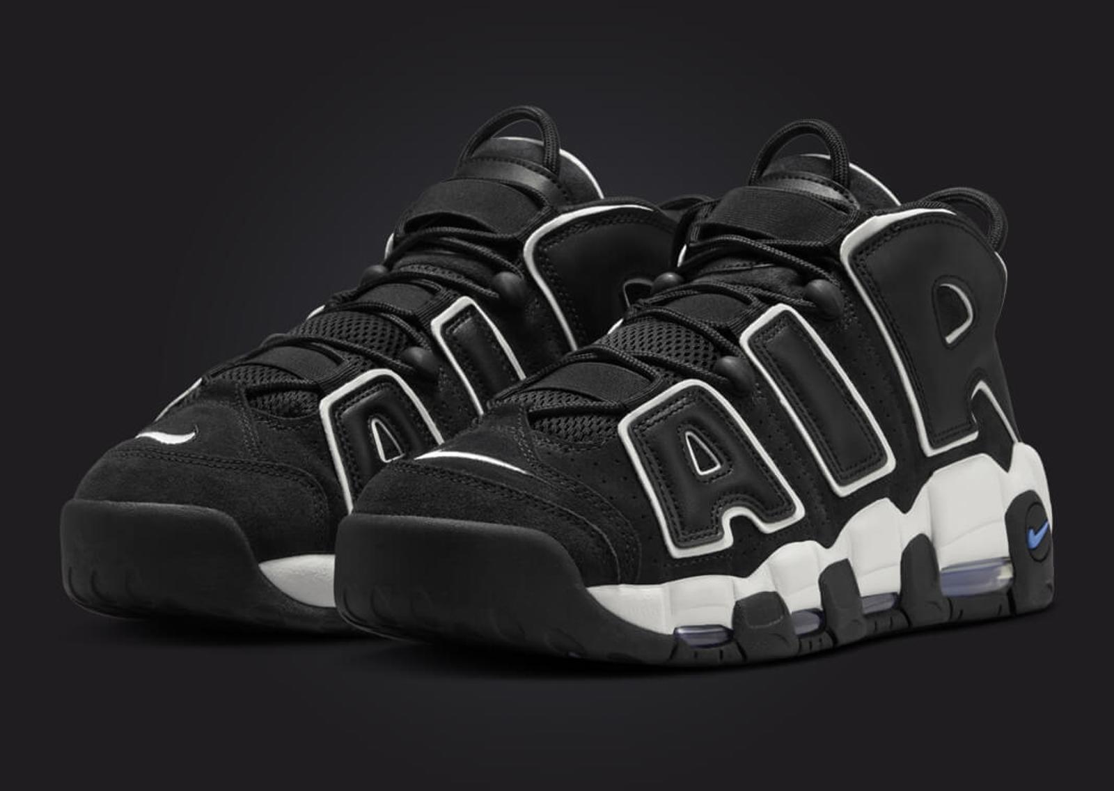 Nike Air More Uptempo Black Star Blue Angle