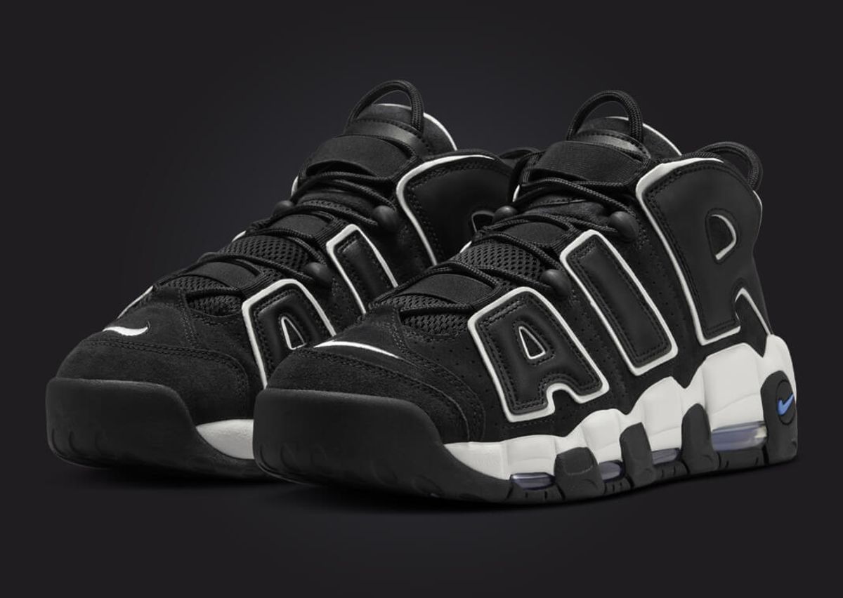 Nike black and white uptempo Clearance