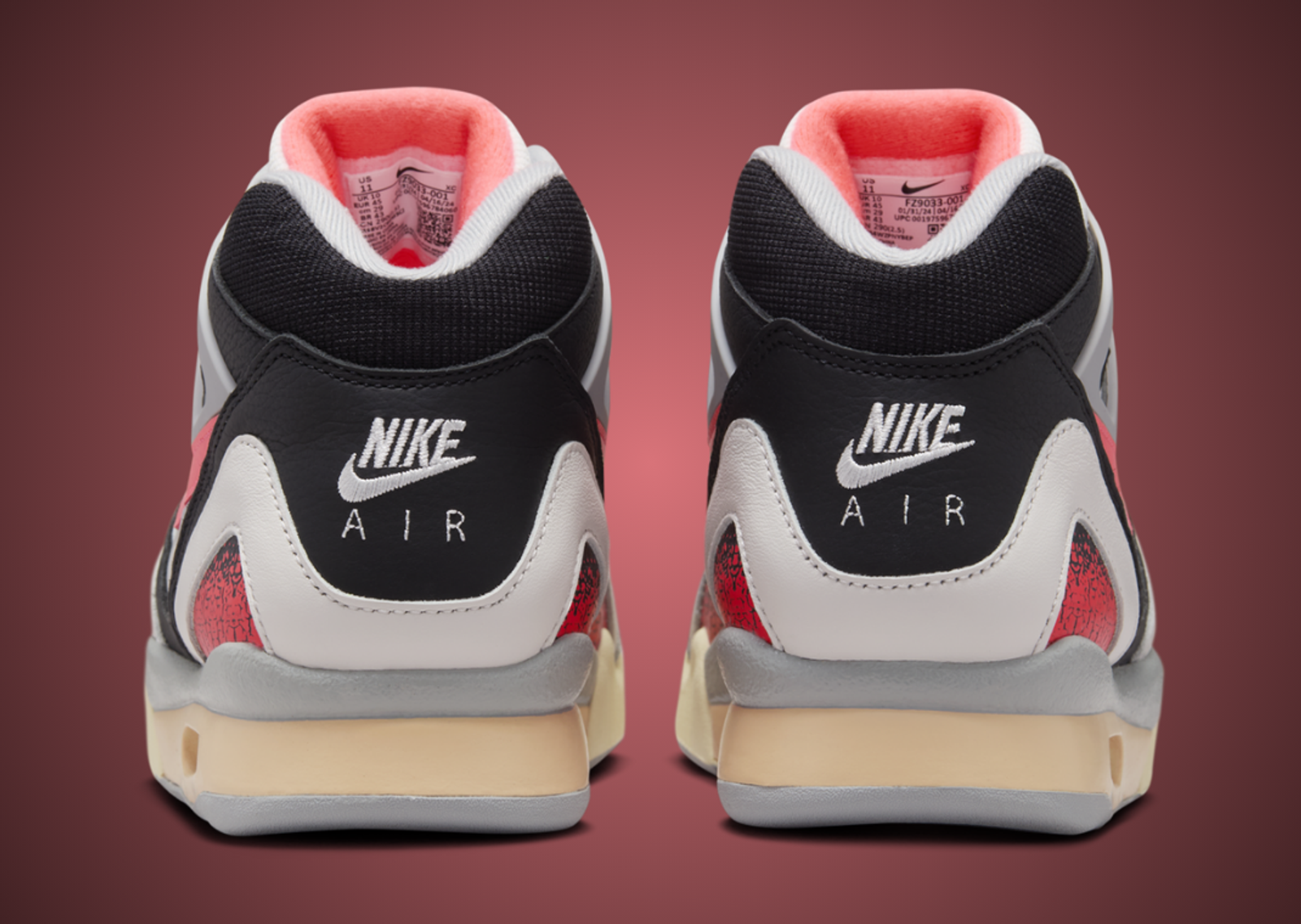 Nike Air Tech Challenge 2 Photon Dust Hot Lava Heel