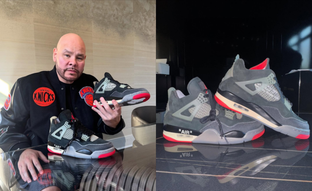 Fat Joe Shows Off the Off-White x Air Jordan 4 Retro Bred