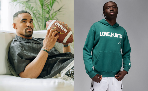 Jalen Hurts' new Jordan Brand Love, Hurts hoodie