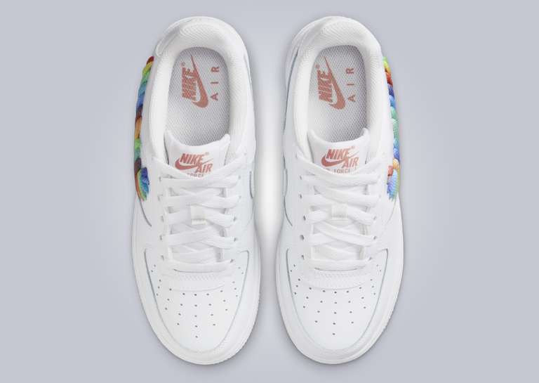Nike Air Force 1 Low Rainbow Lace Swoosh (GS) Top