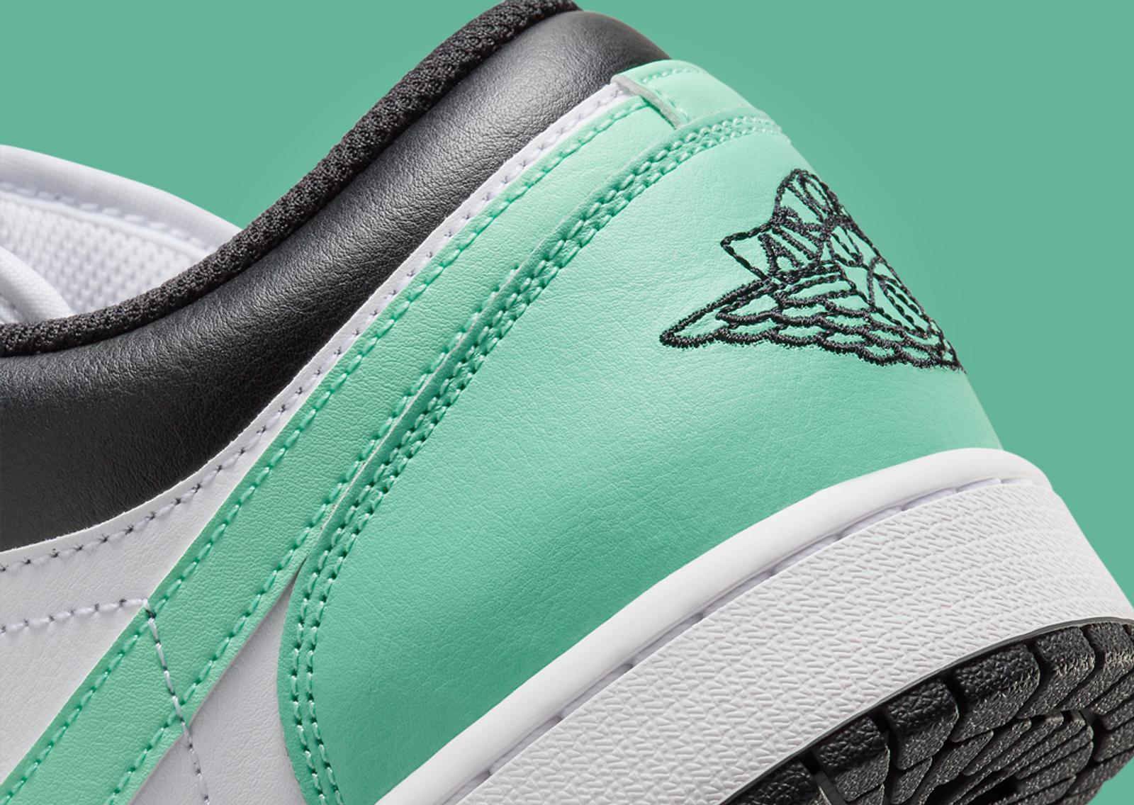 Air Jordan 1 Low Green Glow Heel