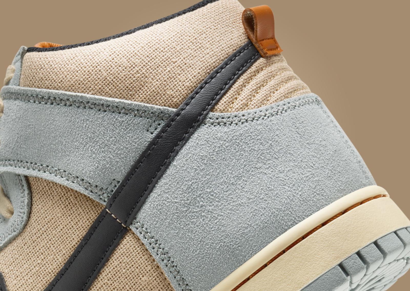 Nike Dunk High SE Grain Light Pumice Heel Detail