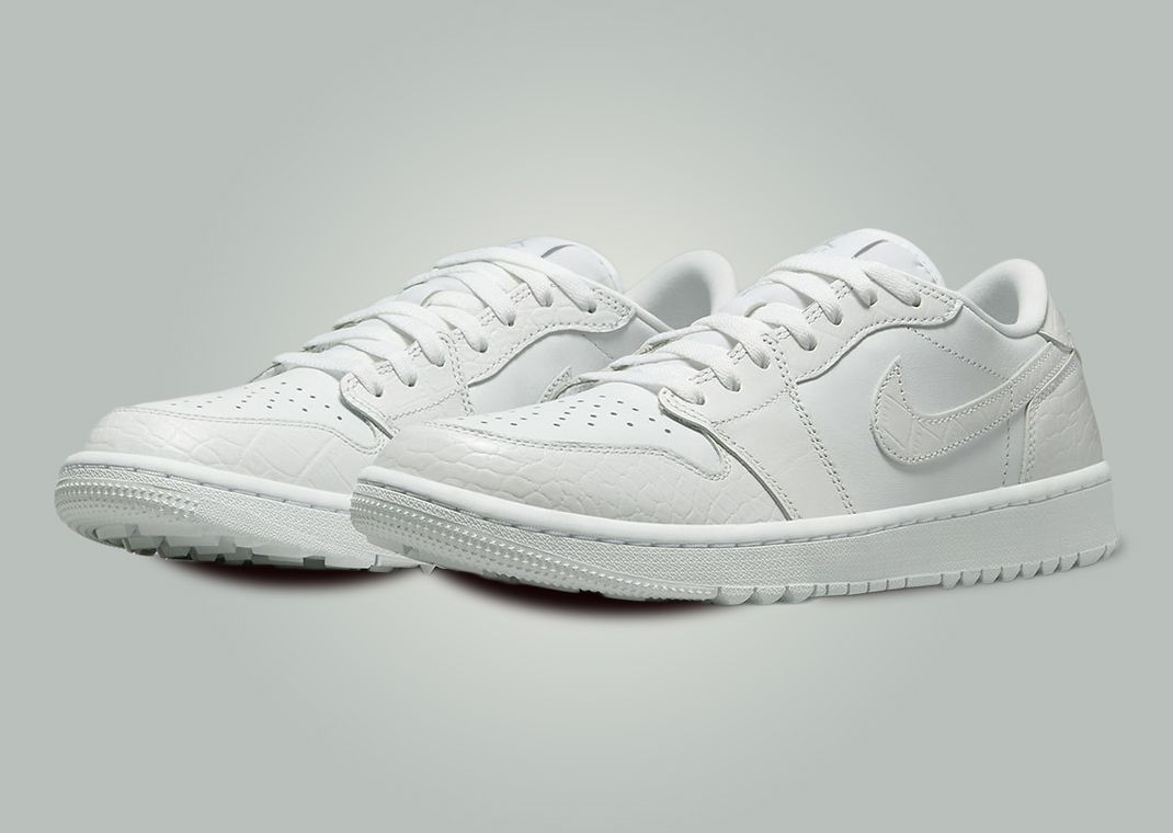 Hit A Hole In One In Style With The Air Jordan 1 Low Golf White Croc