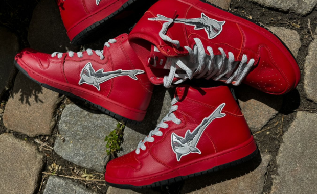 Oski x Nike SB Dunk High Red F&F