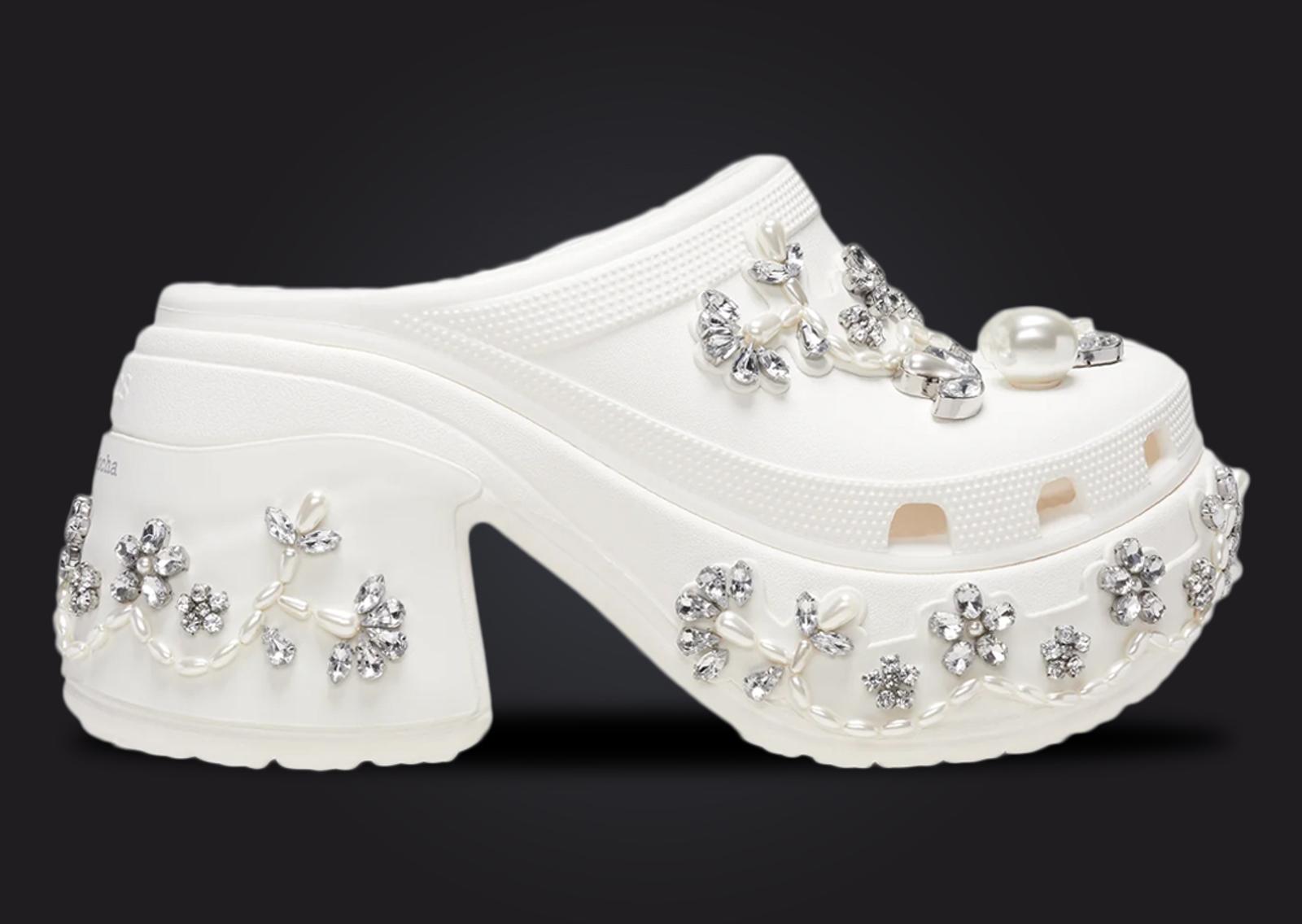 Simone Rocha x Crocs Siren White Lateral