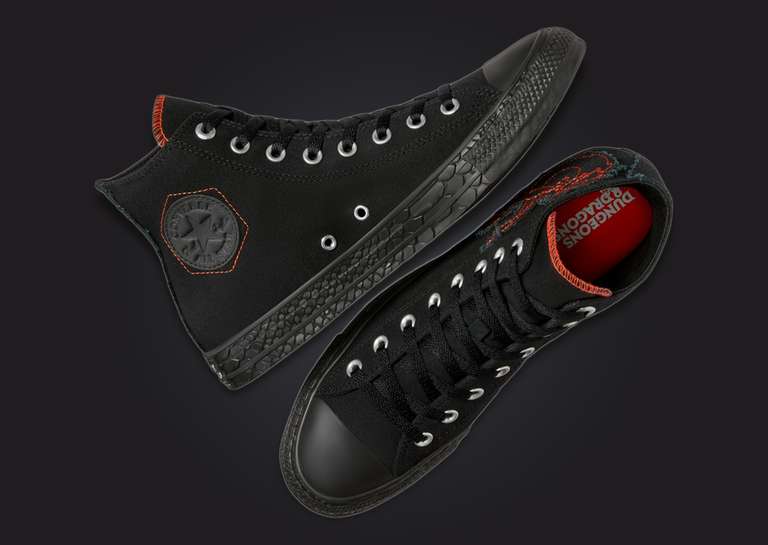 Dungeons & Dragons x Converse Chuck Taylor All Star Black Red Medial and Top