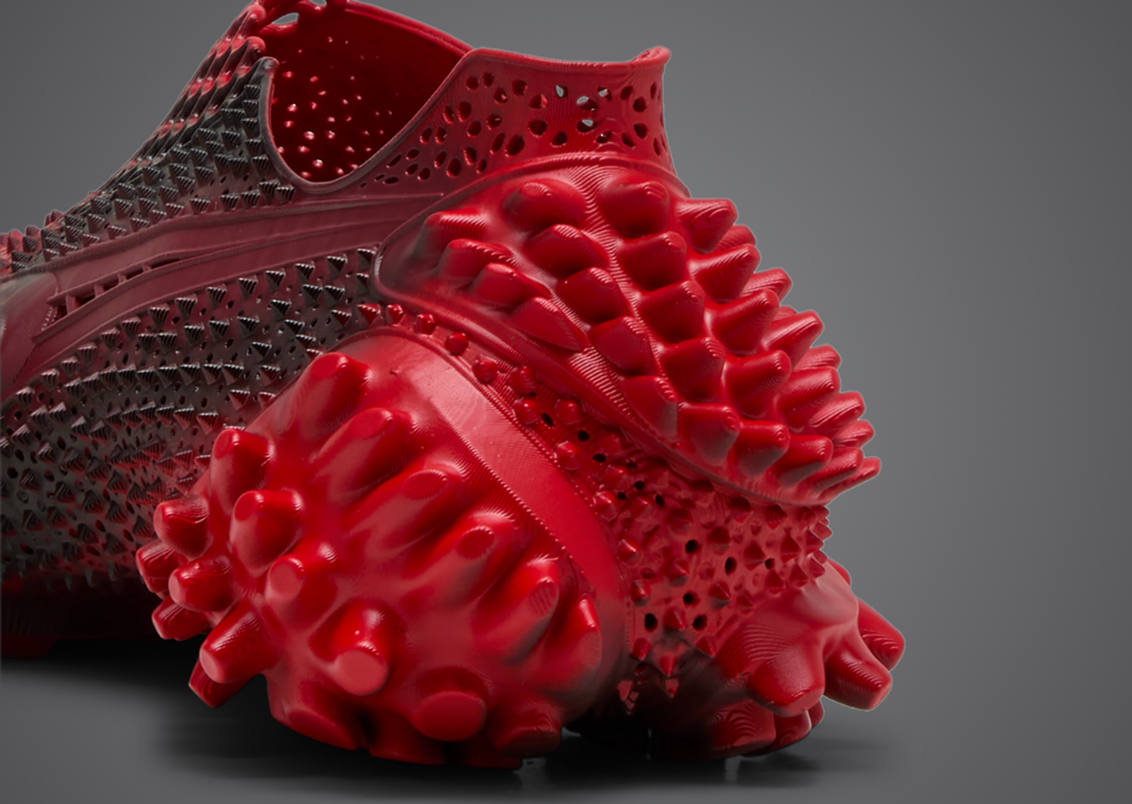 Puma 3D-Printed Shoe Red Black Heel Detail