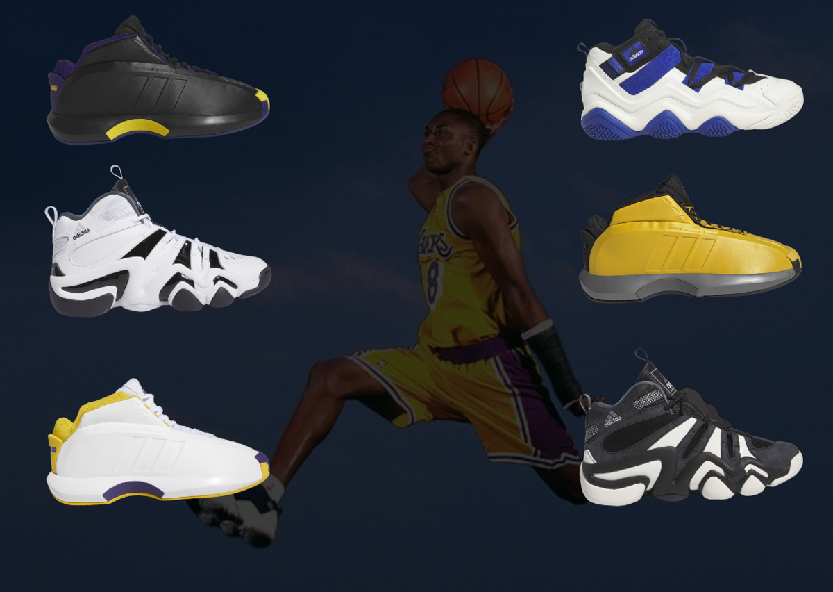 Graphic Showcasing Kobe Bryant and adidas Sneakers He Wore