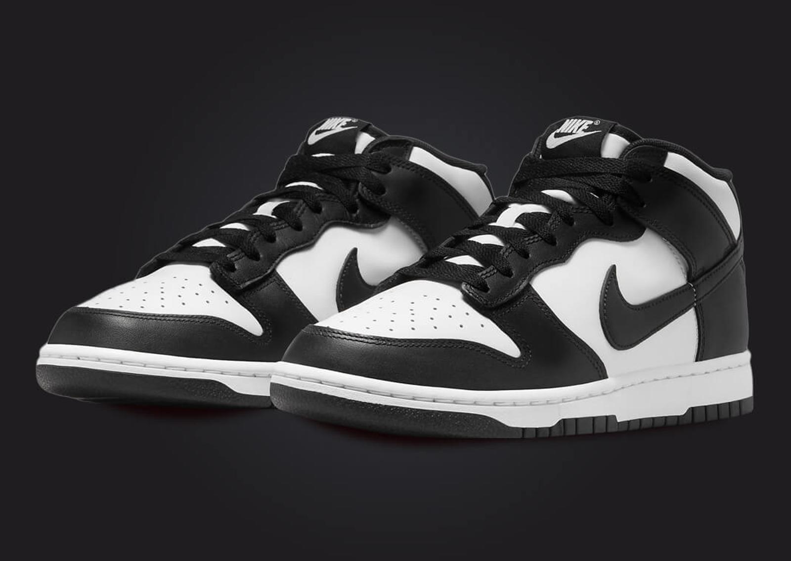 Nike Dunk Mid Leather Panda Angle